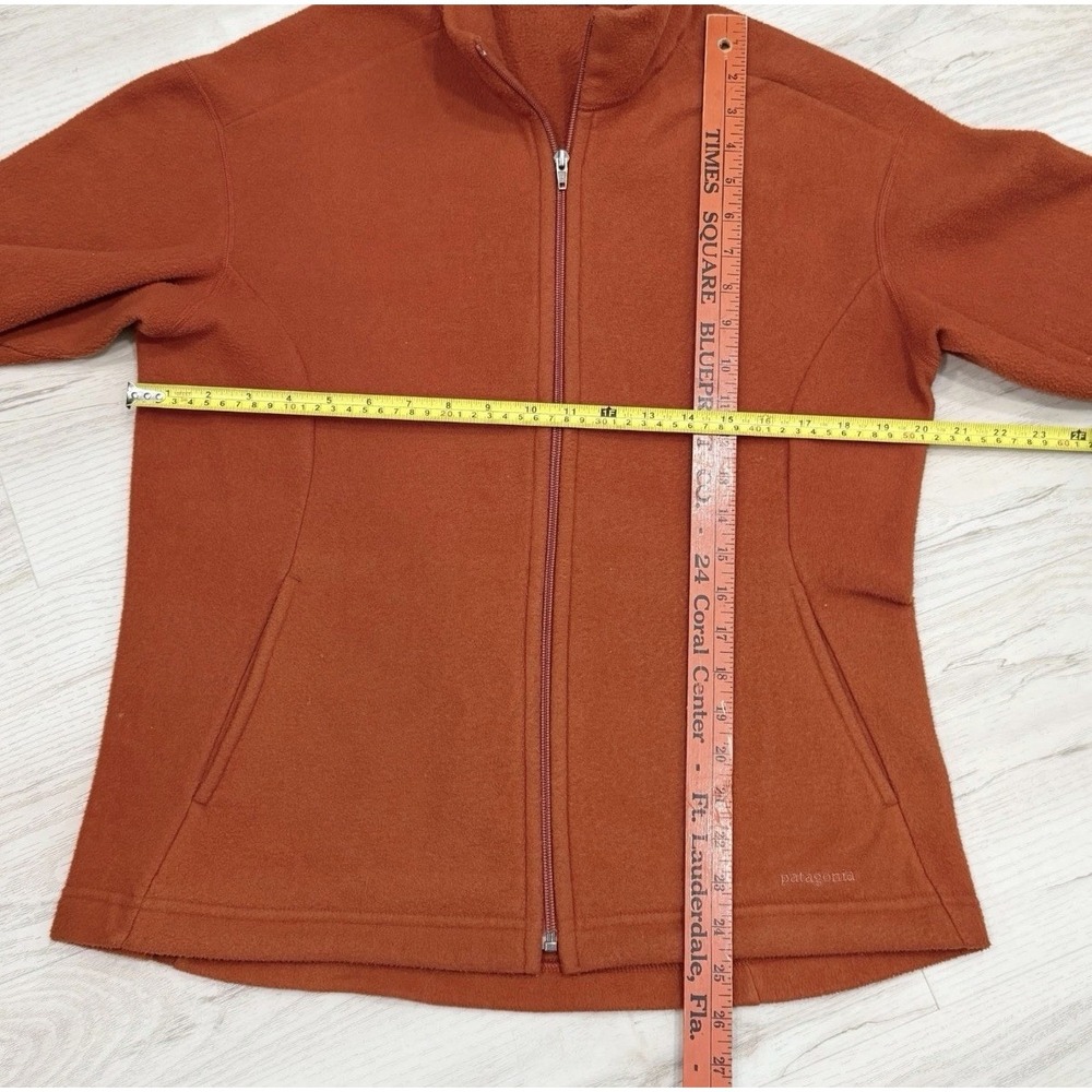 Patagonia Synchilla Jacket Womens Large Orange Fleece Full Zip Outdoor Hiking - Picture 6 of 9